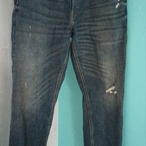 Signature Levi Strauss S47 Regular Taper Jeans Mens 36x30 Blue Distressed Denim